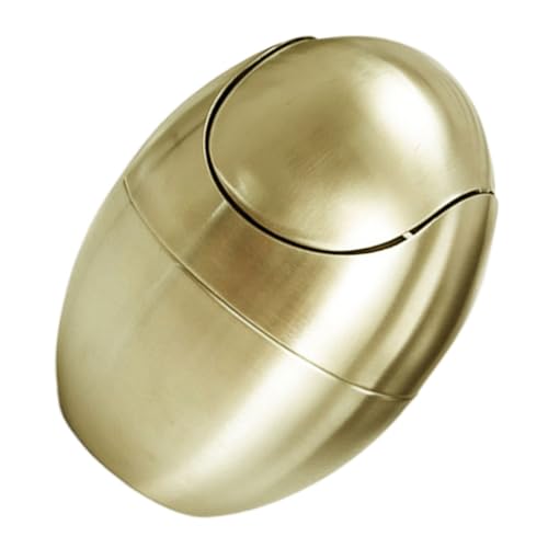 HAWILLOSCH Kleiner Müllbehälter mit Deckel Kompakt und Platzsparend aus Goldenem Stilvoll für Schreibtisch Bad Küche Büro Multifunktionaler Mini Abfalleimer HAWILLOSCH Kleiner Müllbehälter mit Deckel Kompakt und Platzsparend aus Goldenem Stilvoll für Schreibtisch Bad Küche Büro Multifunktionaler Mini Abfalleimer von HAWILLOSCH