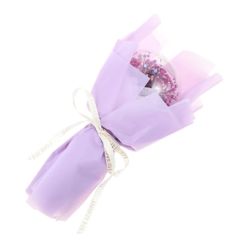 HAWILLOSCH Lichtup Bouquet Künstlicher Blumenstrauß mit LED für Valentinstag Mittelgroße mit Trockenblumen und Macarons Romantisches für Frauen von HAWILLOSCH