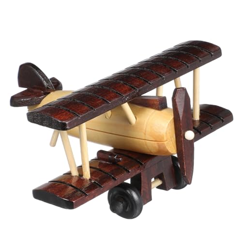 HAWILLOSCH Modellflugzeug Aus Holz -Flugzeug Flugzeugmodell Antiquität Spielzeugflugzeug Flugzeuge Schaumflugzeug Hubschrauber Rc-Flugzeug Doppeldecker Ebene von HAWILLOSCH