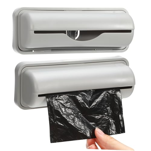 HAWILLOSCH Müllbeutelspender mit Haken Platzsparender Aufbewahrungsbox für Müllsäcke Vielseitiger Organizer für Küche Badezimmer und Waschküche Einfache Wandmontage Graue Verlängerte HAWILLOSCH Müllbeutelspender mit Haken Platzsparender Aufbewahrungsbox für Müllsäcke Vielseitiger Organizer für Küche Badezimmer und Waschküche Einfache Wandmontage Graue Verlängerte von HAWILLOSCH