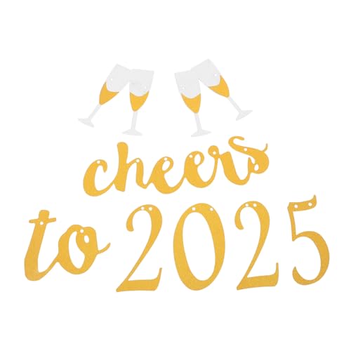 HAWILLOSCH Neujahrsbanner aus Papier mit Schimmernden Goldenen Buchstaben Wiederverwendbar Geruchlos Vielseitige Partydekoration für Drinnen und Draußen Einfache DIY Montage Verstellbarer HAWILLOSCH Neujahrsbanner aus Papier mit Schimmernden Goldenen Buchstaben Wiederverwendbar Geruchlos Vielseitige Partydekoration für Drinnen und Draußen Einfache DIY Montage Verstellbarer von HAWILLOSCH