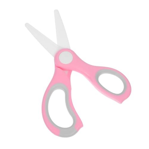 HAWILLOSCH Schere für für Babys Babynahrungsschere aus Keramik tragbare Babyschere Essensschere Fleischschneidescheren Obstschere Zirkonia (Keramik) Rosa von HAWILLOSCH