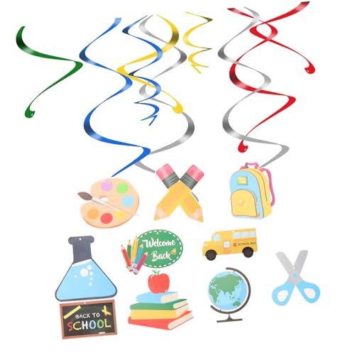 HAWILLOSCH Schulstart Deko Spiralförmige Hängende Welcome Banner Back To School Party Dekoration Klassenzimmer Wanddeko Leicht Tragbar Bunte Zurück Schule Saison HAWILLOSCH Schulstart Deko Spiralförmige Hängende Welcome Banner Back To School Party Dekoration Klassenzimmer Wanddeko Leicht Tragbar Bunte Zurück Schule Saison von HAWILLOSCH