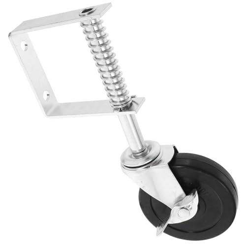 HAWILLOSCH Schwenkbares Tor-rad Aus Gummi Mit Federmechanismus Leise Und Wetterfest Für Metallgitter Installieren Hohe Tragfähigkeit Für Farm Und Gartentore von HAWILLOSCH