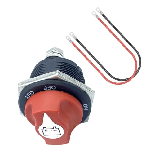 HAWILLOSCH Schwerlast Batteriehauptschalter mit Kabel Batterie Trennschalter für Pkw Boote Wohnmobile Atv Utv Einfache Installation Langlebig und Robust von HAWILLOSCH
