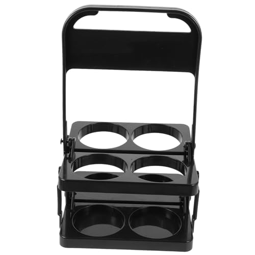 HAWILLOSCH Tragbarer Bierträger aus Robustem Material Faltbarer Bierkorb mit Praktischem Design für Picknick und Grill Schwarz von HAWILLOSCH