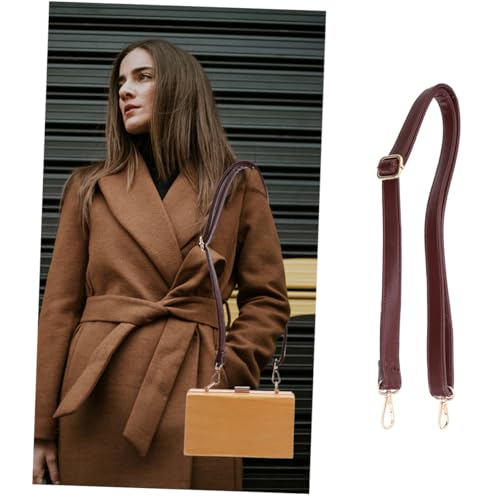 HAWILLOSCH Verstellbarer PU Leder Schulterriemen für Taschen Ersatzriemen zum Wechseln Komfortabler Breiter Umhängegurt für Handtaschen Crossbody DIY Hautfreundlich Langlebig Kaffee Farbe von HAWILLOSCH