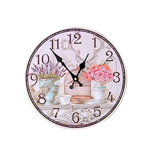 HAWILLOSCH Vintage Wanduhr Im Shabby Chic Stil 30cm Retro Wanduhren Mit Blumenmalerei Für Küche Wohnzimmer Und Schlafzimmer Quarz Uhr Ohne Batterie HAWILLOSCH Vintage Wanduhr Im Shabby Chic Stil 30cm Retro Wanduhren Mit Blumenmalerei Für Küche Wohnzimmer Und Schlafzimmer Quarz Uhr Ohne Batterie von HAWILLOSCH