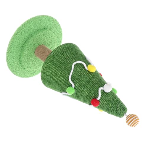 HAWILLOSCH Weihnachtsbaumkatze Ball Kätzchen Kratzbaum Vertikaler Kratzerposten Kätzchenzubehör Katzenkratzer -Postbaum Katzenkratzbaum kratzbäume für Katzen Schaum Grün von HAWILLOSCH
