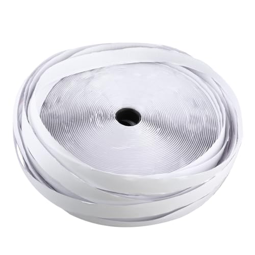 HAWILLOSCH Weißes Klebeband Stark Selbstklebend Hakenband Nylon-Aufkleber Klebeband Mit Kleber Für Heimwerker Weiß Einseitig Klebend Wiederverwendbar von HAWILLOSCH
