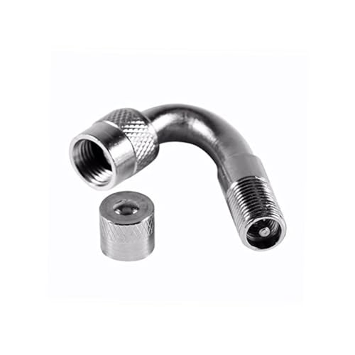 HAWILLOSCH Winkel Ventilverlängerung Adapter aus Metall für Auto Motorrad Roller Reifenventil mit Metallkappe Einfache Installation Langlebig und Dichtend HAWILLOSCH Winkel Ventilverlängerung Adapter aus Metall für Auto Motorrad Roller Reifenventil mit Metallkappe Einfache Installation Langlebig und Dichtend von HAWILLOSCH