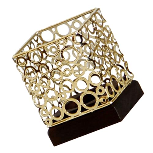 HAWILLOSCH geformt LED Tischdeko im Wohnzimmer Dekorationen Inhaber bürodeko büro Dekoration Living Room Decoration kerzenständer kreativer kerzenhalter Basis für Partykerzen Eisen Golden von HAWILLOSCH