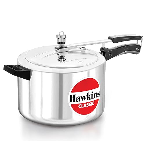 Hawkins Classic CL8W Schnellkochtopf aus Aluminium, 8 l, mittelgroß, silberfarben von HAWKINS