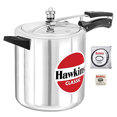 Hawkins Classic Schnellkochtopf, 8 l, aus Aluminium, inkl. LSL Kochbuch von HAWKINS CLASSIC