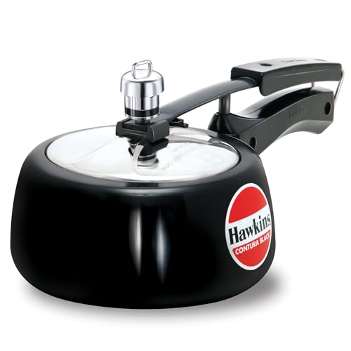 HAWKINS Hard Anodised Pressure Cooker Harteloxierter Schnellkochtopf CB15, aluminium, 1.5 liters, Contura Black von HAWKINS