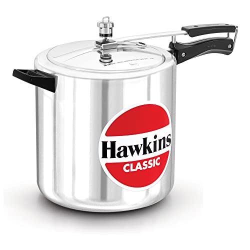 Hawkins Classic CL12 12 L Aluminum Pressure Cooker, Medium, Silver, 12-Liter von HAWKINS