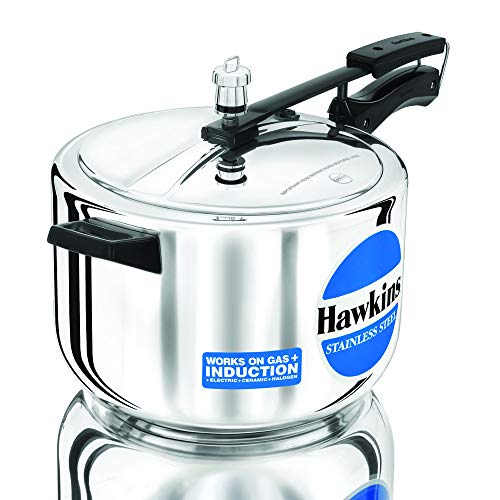 HAWKINS B85 Schnellkochtopf, 8 l, silberfarben, Edelstahl, Silber von HAWKINS