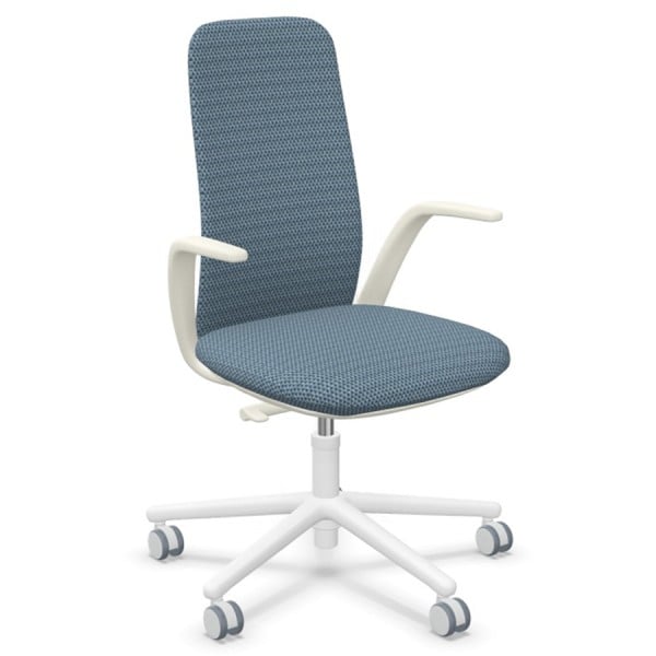 HAWORTH Nia Bürostuhl | Diagonale chevron blau | Rückenlehne mittelhoch | Ges... von HAWORTH