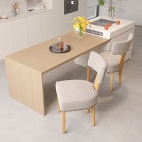 Hawthyhome - 2er Set Esszimmerstühle,Polsterstuhl Holz Küchenstuhl Sessel Wohnzimmerstuhl mit Hartholzrahmen, Sitzfläche aus Leinen, für Esszimmer Hawthyhome - 2er Set Esszimmerstühle,Polsterstuhl Holz Küchenstuhl Sessel Wohnzimmerstuhl mit Hartholzrahmen, Sitzfläche aus Leinen, für Esszimmer von HAWTHYHOME