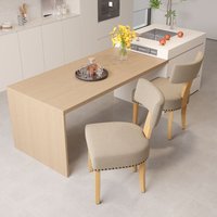Hawthyhome - 2er Set Esszimmerstühle,Polsterstuhl Holz Küchenstuhl Sessel Wohnzimmerstuhl mit Hartholzrahmen, Sitzfläche aus Leinen, für Esszimmer Hawthyhome - 2er Set Esszimmerstühle,Polsterstuhl Holz Küchenstuhl Sessel Wohnzimmerstuhl mit Hartholzrahmen, Sitzfläche aus Leinen, für Esszimmer von HAWTHYHOME