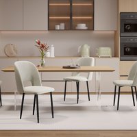 Hawthyhome Esszimmerstühle 2er Set Küchenstuhl Polsterstuhl Wohnzimmerstuhl, Sitzfläche aus Cordstoff, Esstischstühle mit Metallfuß, für Esszimmer von HAWTHYHOME