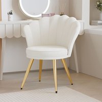 Hawthyhome - Samt Esszimmerstuhl 1 Stück, Wohnzimmerstuhl Küchenstuhl Polsterstuhl mit Rückenlehne Armlehne Metallbeine,für Esszimmer Wohnzimmer von HAWTHYHOME