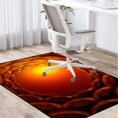 HAXA 100x120cm Gaming Teppich Bodenschutzmatte Unterlage Schreibtischstuhl Bürostuhl Unterlage rutschfest Unterlage Schreibtischstuhl Mehrzweck Stuhlteppich von HAXA