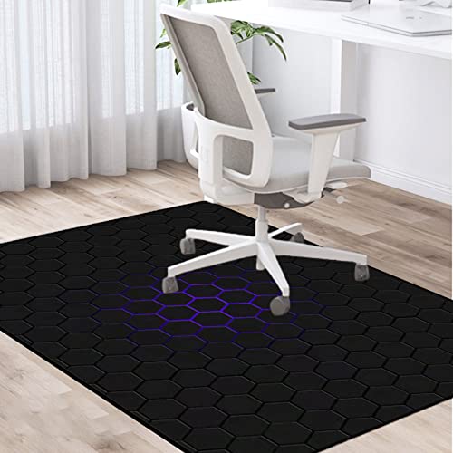 HAXA Bodenschutzmatte Bürostuhlunterlage Bürostuhl Teppichschoner Gaming Fußboden-Matte rutschhemmend Bodenschutz für Parkett,Laminat,Hartböden und Teppichboden 100x120cm von HAXA