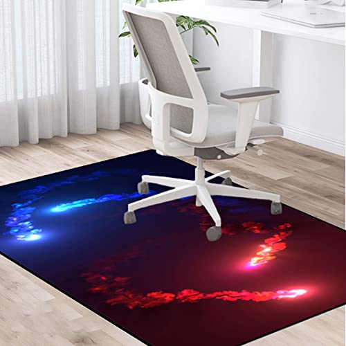 HAXA Bodenschutzmatte Bürostuhlunterlage Bürostuhl Teppichschoner Gaming Fußboden-Matte rutschhemmend Bodenschutz für Parkett,Laminat,Hartböden und Teppichboden 80x120cm von HAXA