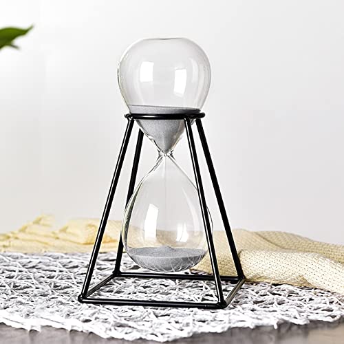 Sanduhr 30 Minuten Chronometrie Sanduhren Sanduhr Home Decoration Geschenk Dekorative Sanduhr aus Glas mit feinem schimmernden Sand veredelt mit goldenen Seitstützen von HAXA