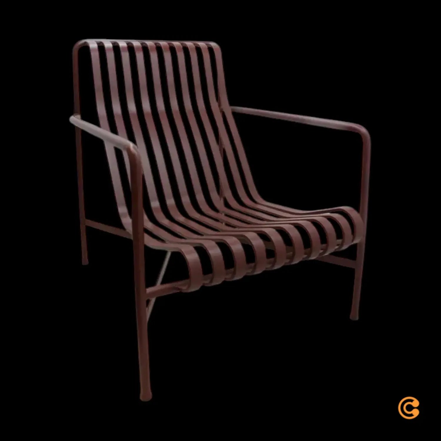 B-Ware Hay Palissade Lounge Stuhl Outdoorstuhl Gartenstuhl Sitz Rot Siehe Text/Foto von HAY