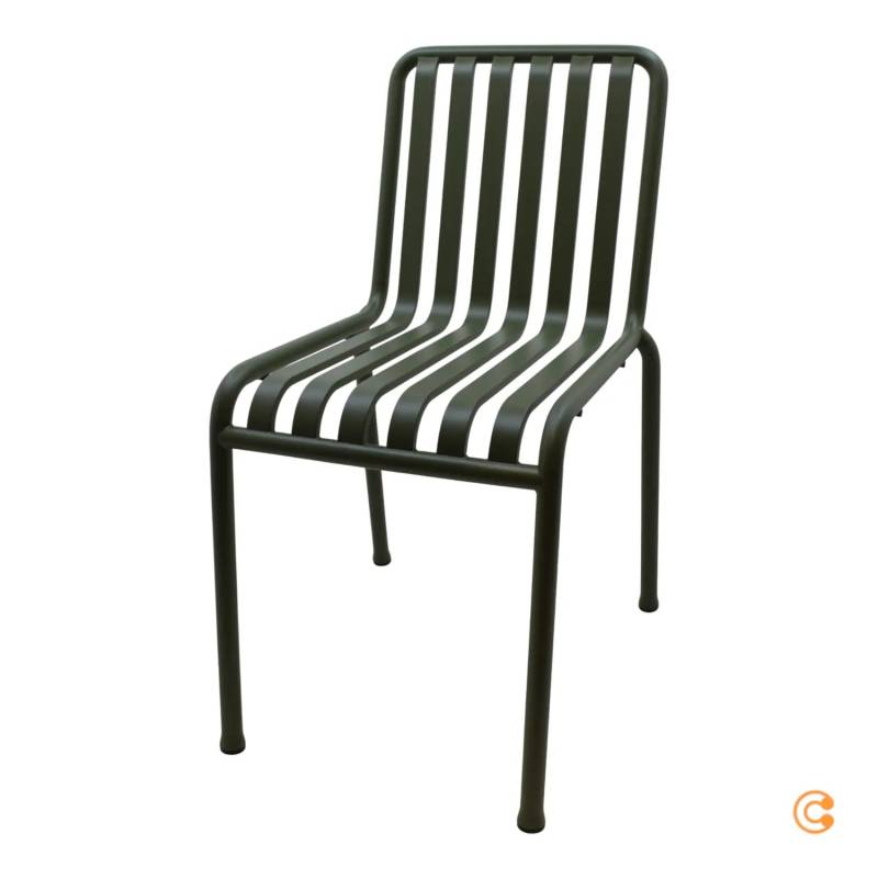 B-Ware Hay Palissade Stuhl Esszimmerstuhl Gartenstuhl Balkon Olivgrün Siehe Text/Foto von HAY