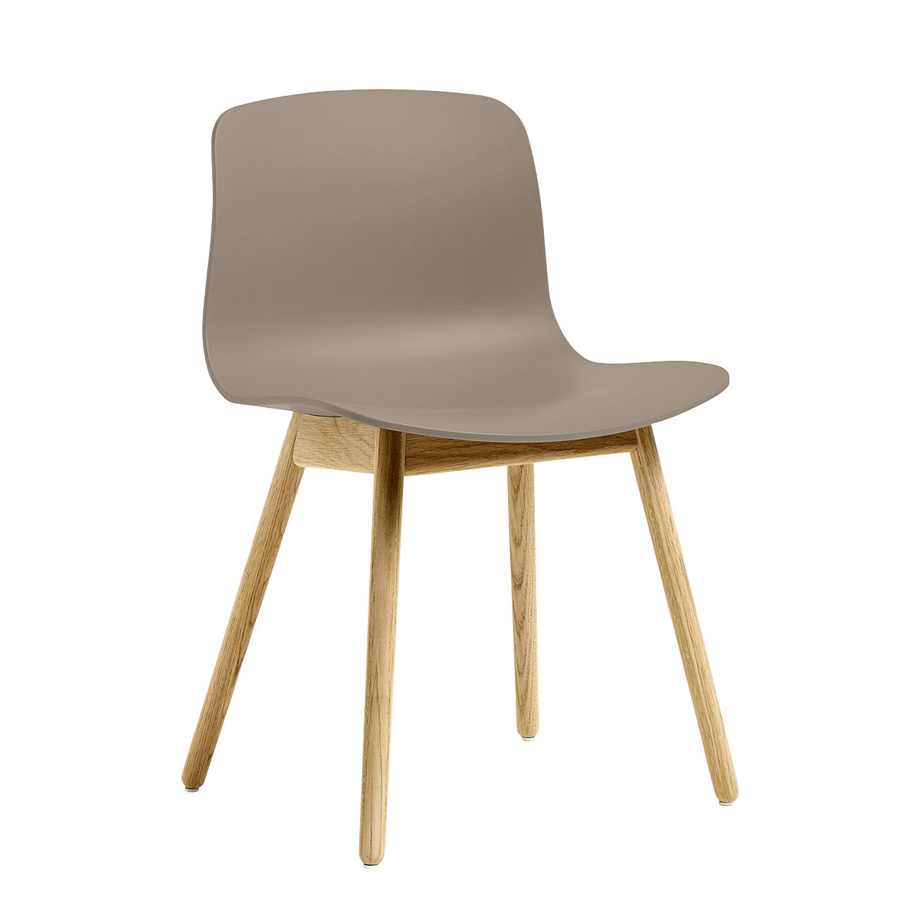 HAY - About a Chair AAC 12 2.0 Stuhl Eiche matt lackiert - khaki/Sitzschale Polypropylen recycelt/Gestell Eiche lackiert (wasserbasiert)/mit Kunststof von HAY