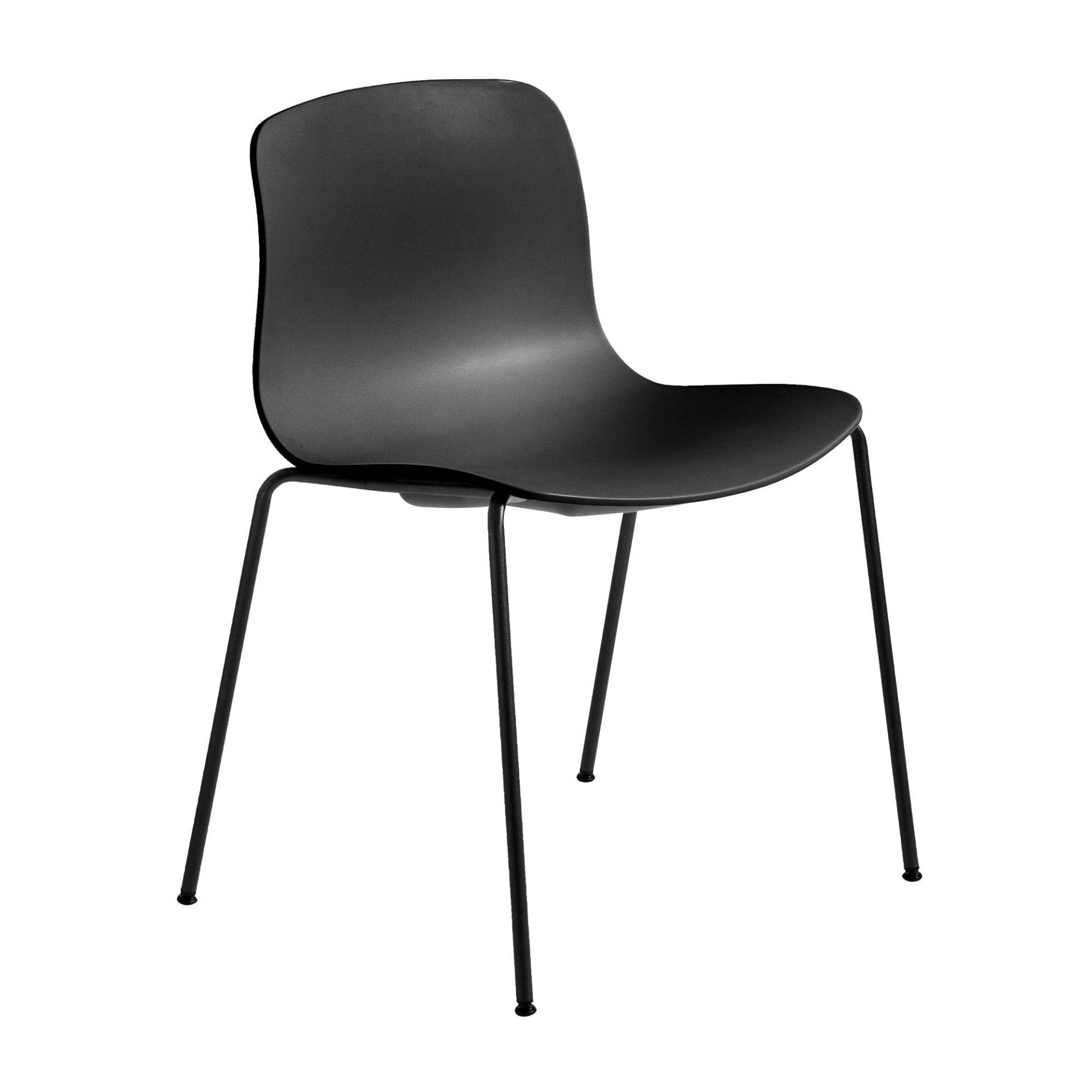 HAY - About a Chair AAC 16 2.0 Stuhl - schwarz/Sitzschale Polypropylen recycelt/Gestell Stahl schwarz pulverbeschichtet/mit Kunststoffgleitern von HAY