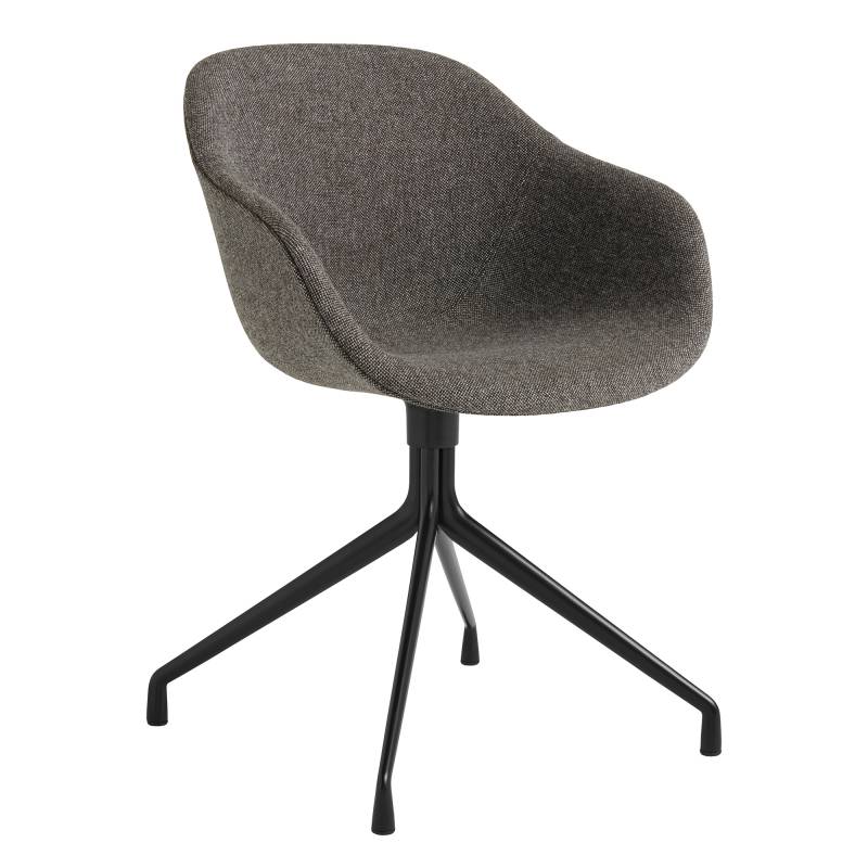 HAY - About a Chair AAC 221 Drehstuhl Gestell schwarz - dunkelgrau/Hallingdal 368 (70% Schurwolle, 30% Viskose)/Gestell Aluminium schwarz... von HAY