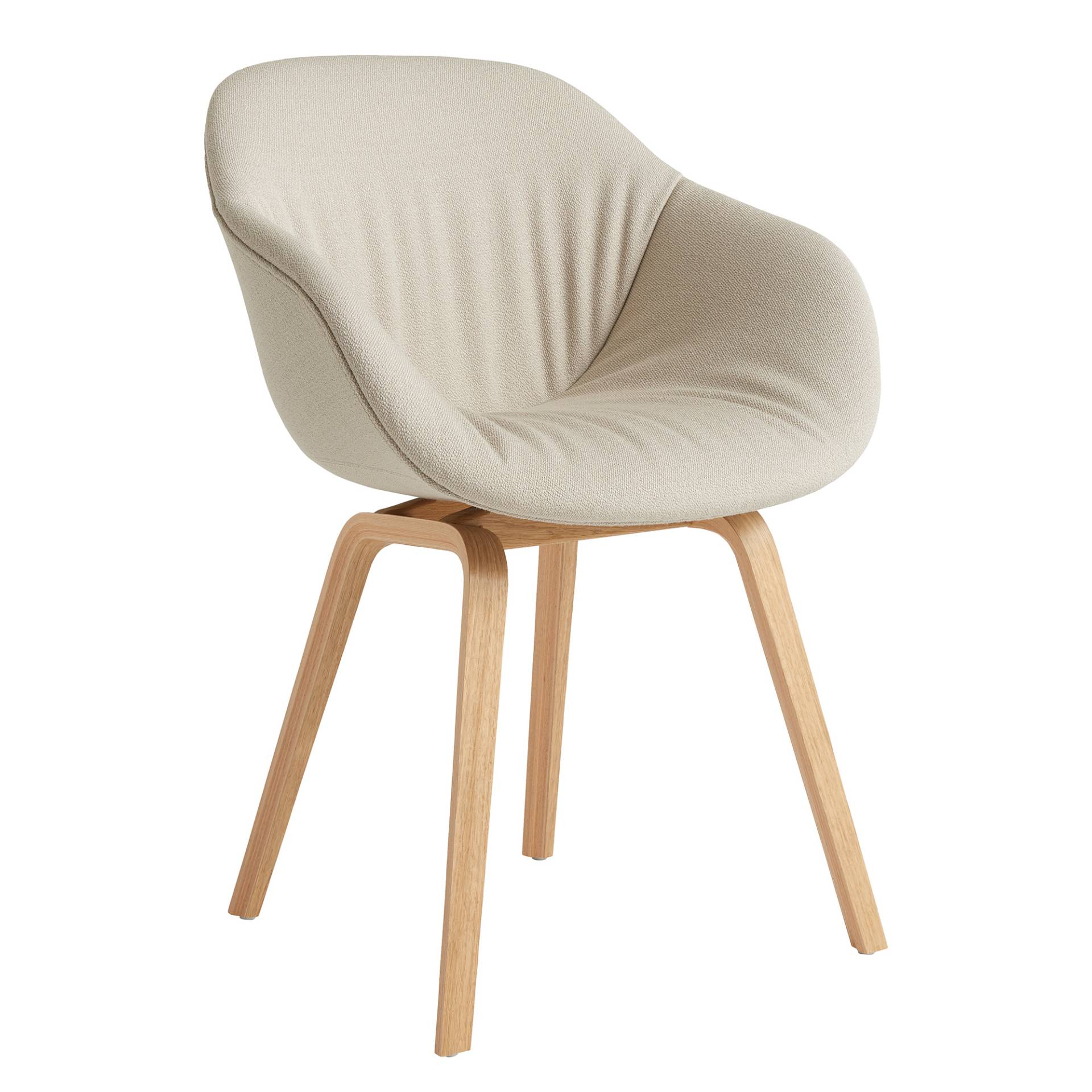 HAY - About a Chair AAC 223 Soft Armlehnstuhl Eiche lackiert - braun/Vidar 146 ( 96% Schurwolle, 4% Nylon)/Gestell Eiche lackiert wasserbasiert/mit... von HAY