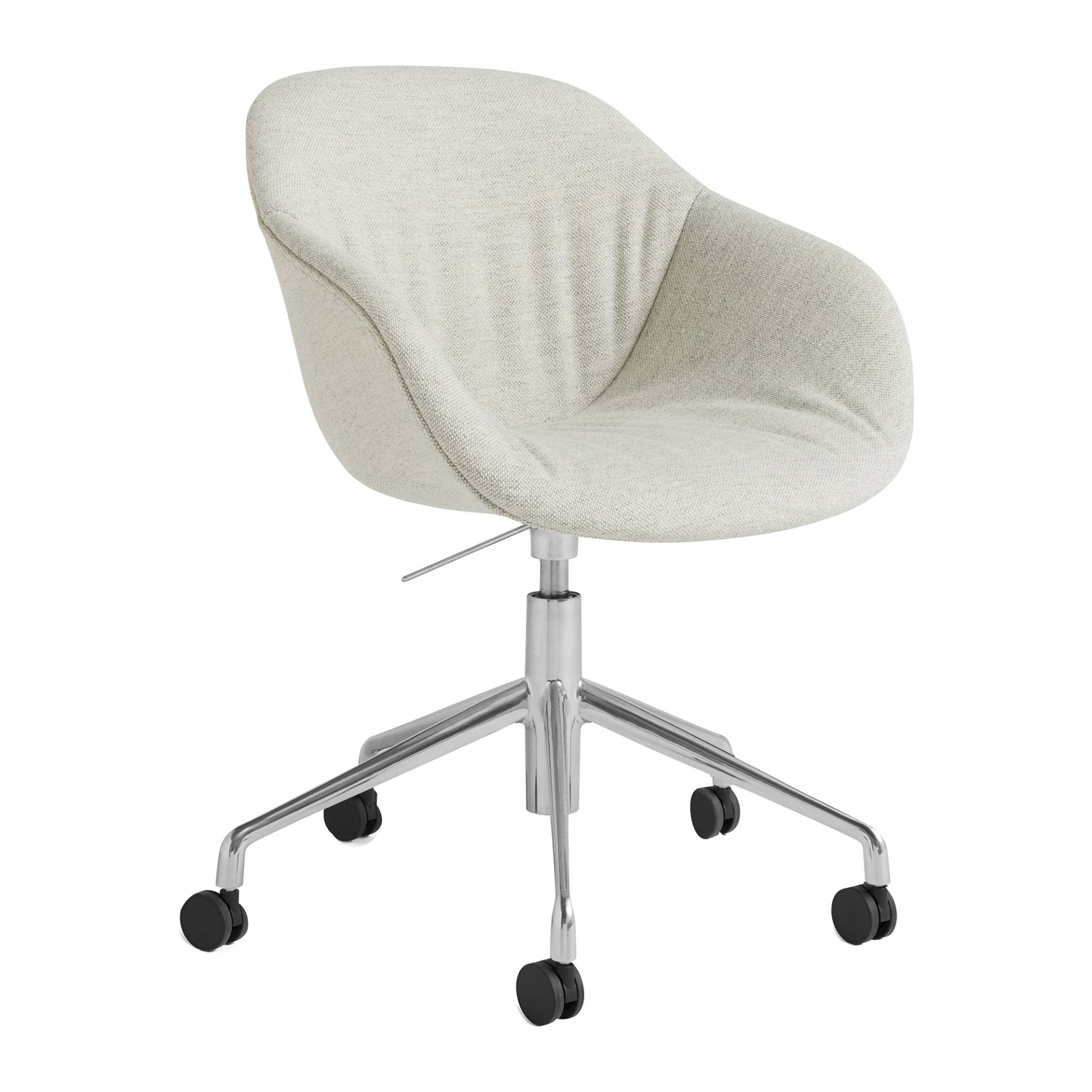 HAY - About a Chair AAC 253 Soft Bürodrehstuhl Gestell poliert - grau/Hallingdal 110 ( 70% Schurwolle, 30% Viskose)/Gestell Aluminium poliert/mit weic von HAY