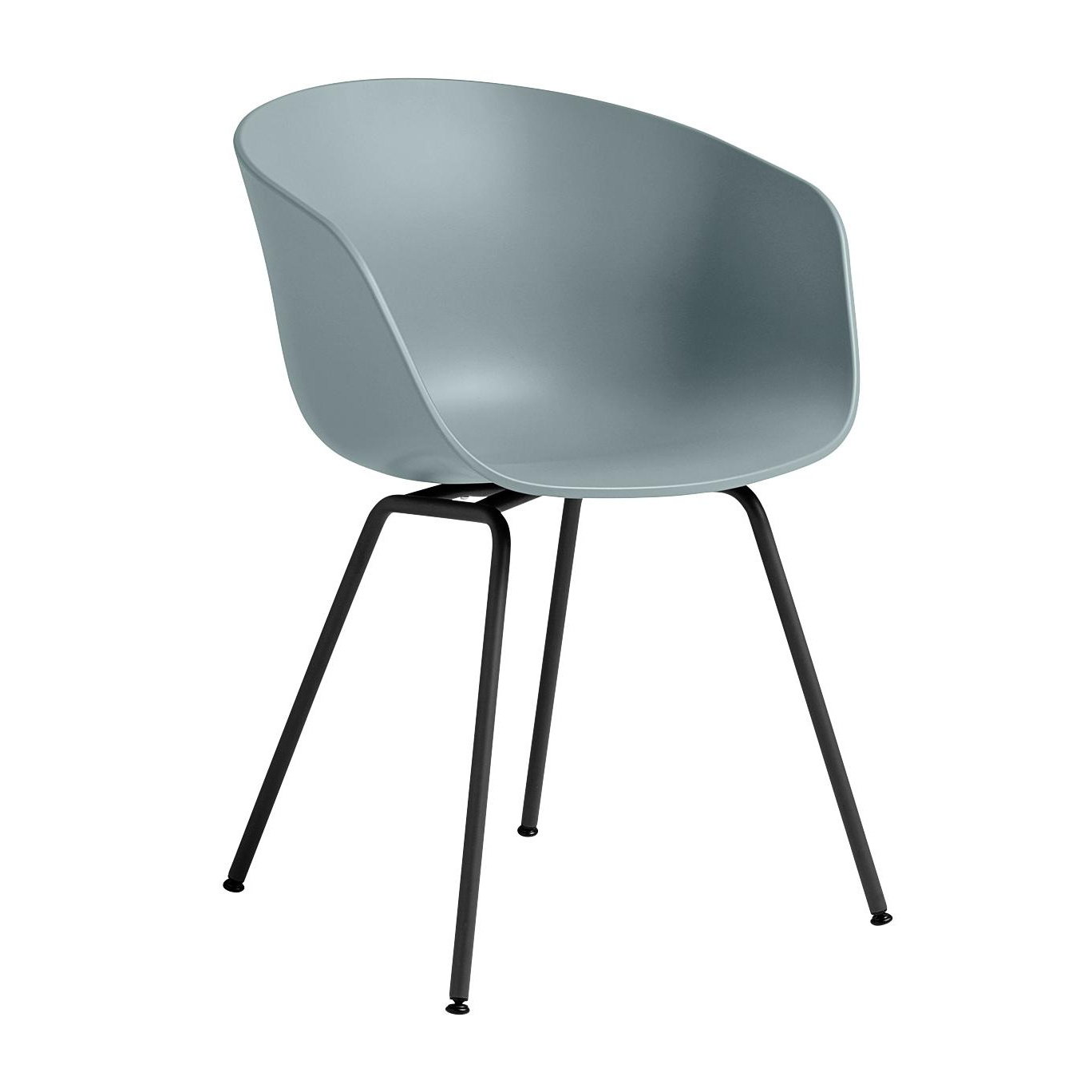 HAY - About a Chair AAC 26 2.0 Armlehnstuhl Gestell schwarz - staubblau/Sitzschale Polypropylen recycelt/Gestell Stahl pulverbeschichtet schwarz/mit.. von HAY