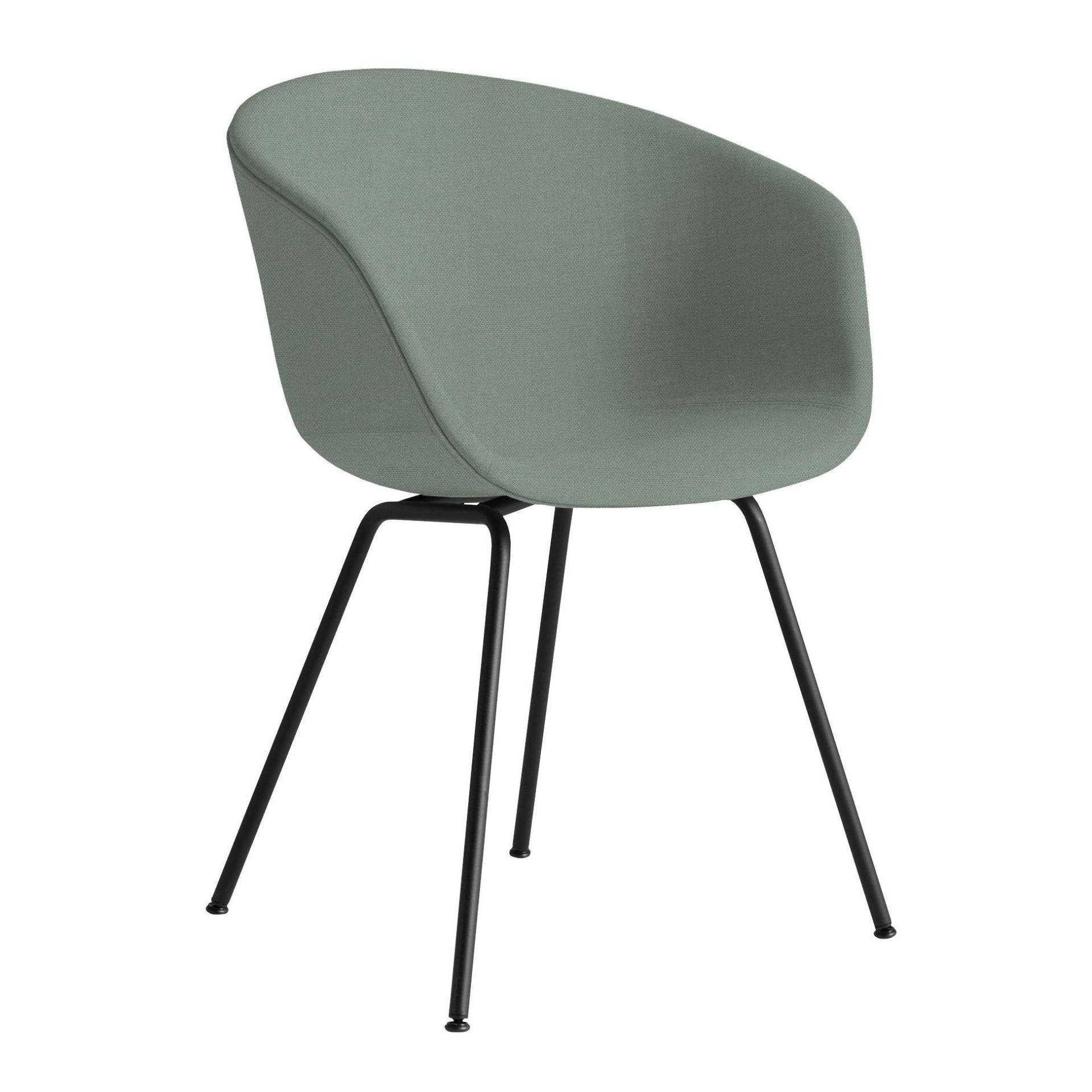 HAY - About a Chair AAC 27 Armlehnstuhl Gestell schwarz - grün/Stoff Steelcut 160/Gestell Stahl schwarz pulverbeschichtet/mit Kunststoffgleitern von HAY