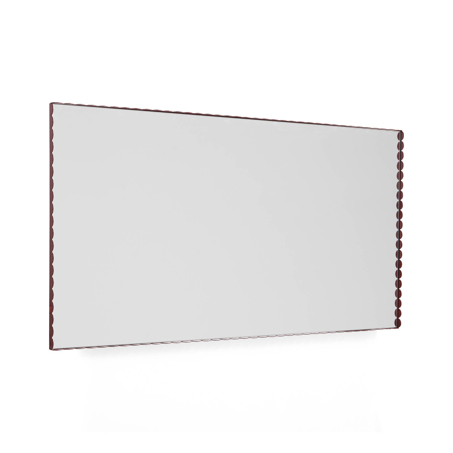 HAY - Arcs Spiegel L rechteckig - bordeauxrot/BxHxT 72,5x133,5x3,5cm von HAY