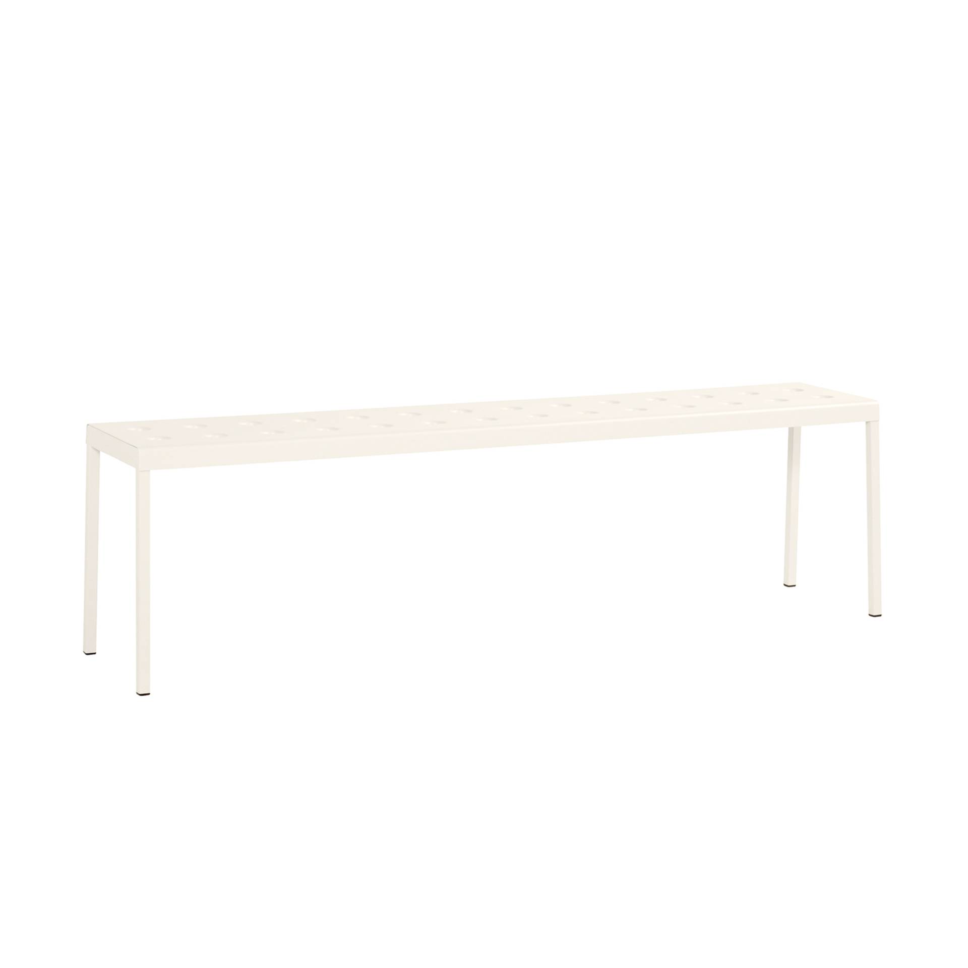 HAY - Balcony Gartenbank 165,5cm - kreidebeige/pulverbeschichtet/BxHxT 165,5x45x35cm von HAY