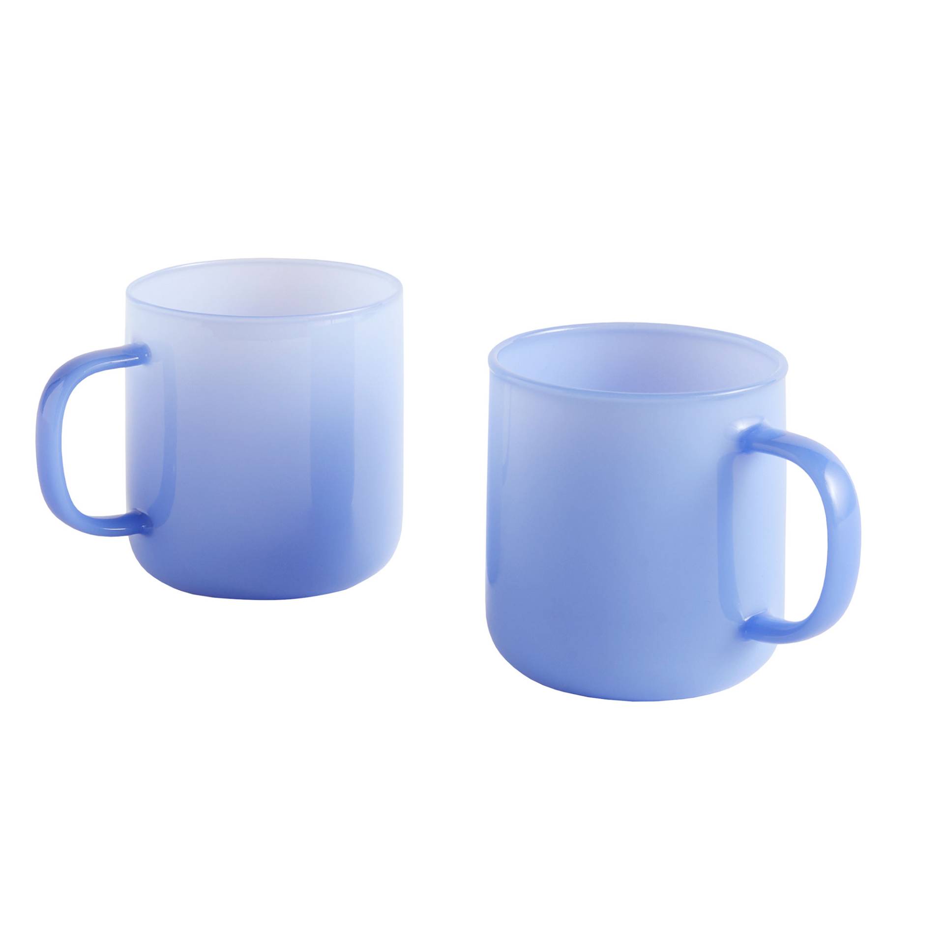 HAY - Borosilicate Tasse 2er Set 300ml - jade, hellblau/H 8,5cm / Ø 8cm von HAY