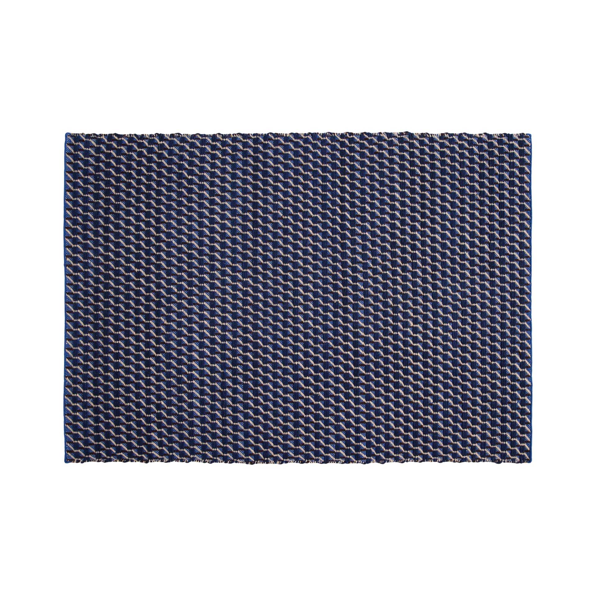 HAY - Channel Teppich 140x200cm - blau, weiß/LxB 200x140cm von HAY