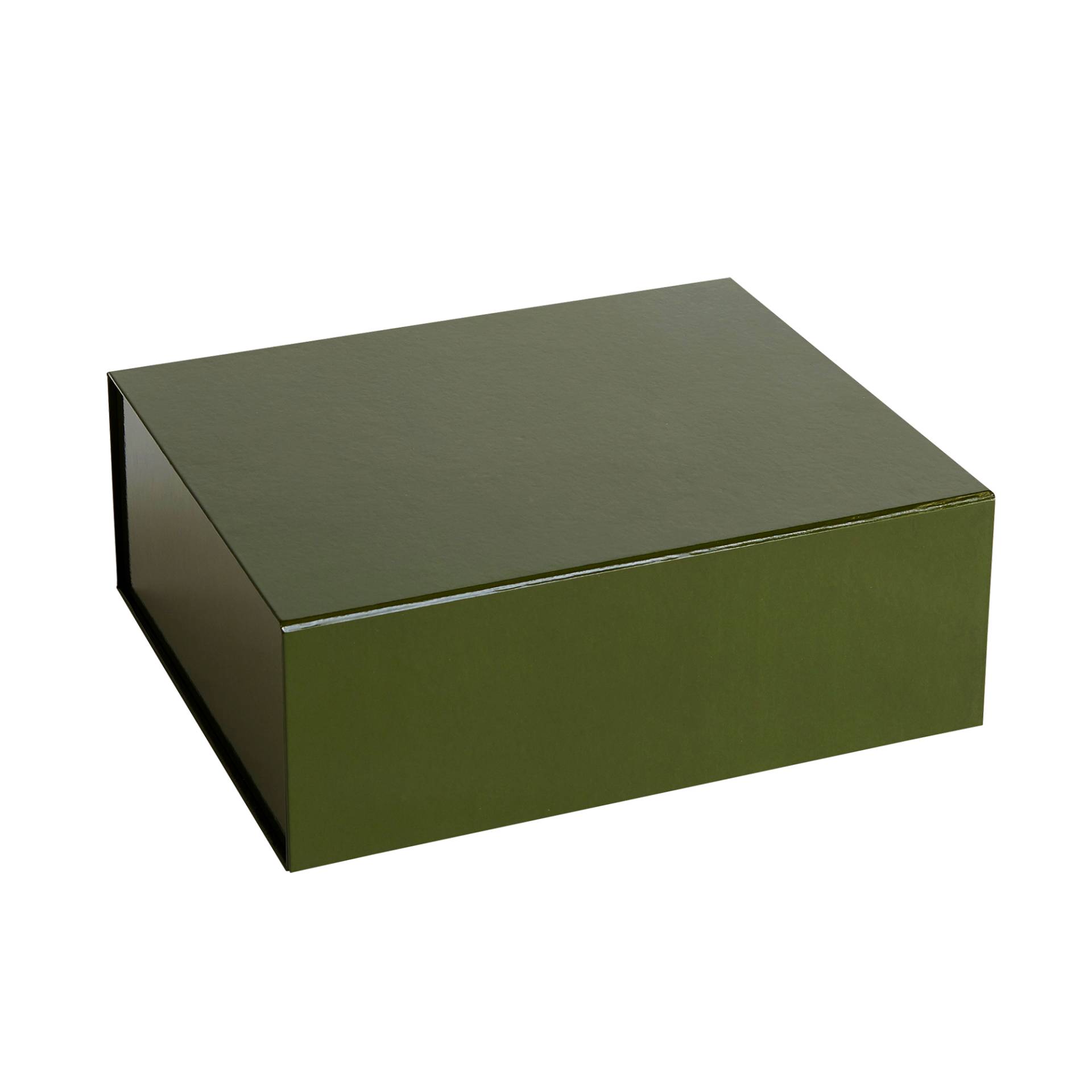 HAY - Colour Aufbewahrungsbox M magnetisch - oliv/LxBxH 35x29,5x12,5cm von HAY