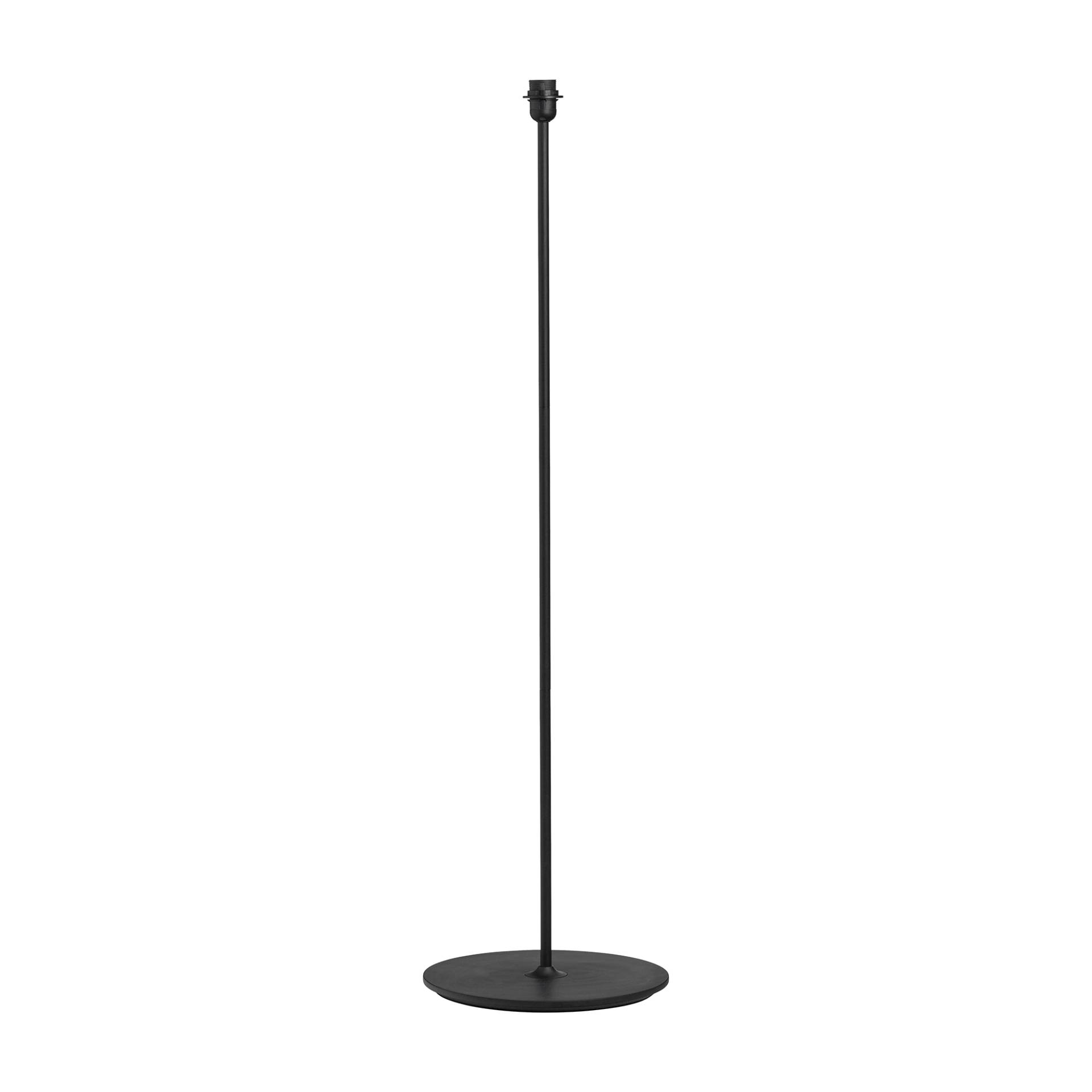 HAY - Common Stehleuchte Fuß Stahl - soft schwarz/ohne Lampenschirm/HxØ 130x35cm/Fassung 1x LED E27 max. 13W/ mit Schalter von HAY