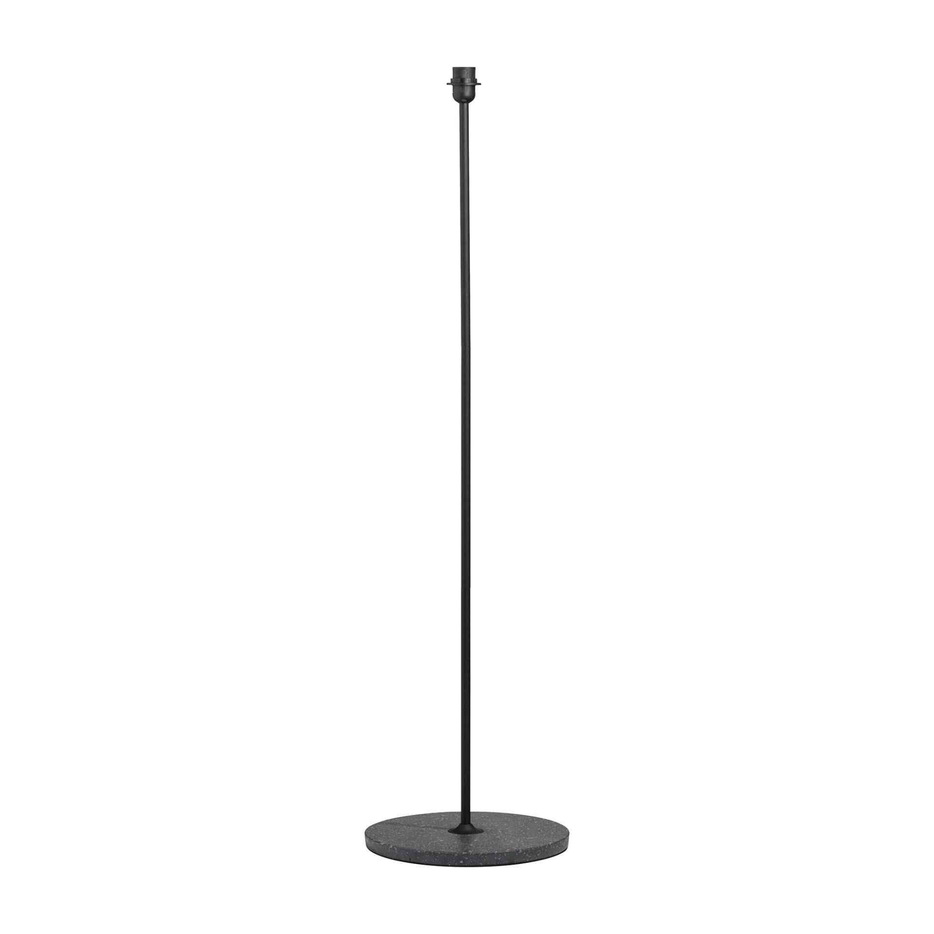 HAY - Common Stehleuchte Fuß Terrazzo - soft schwarz, schwarz/ohne Lampenschirm/HxØ 130x35cm/Fassung 1x LED E27 max. 13W/ mit Schalter von HAY