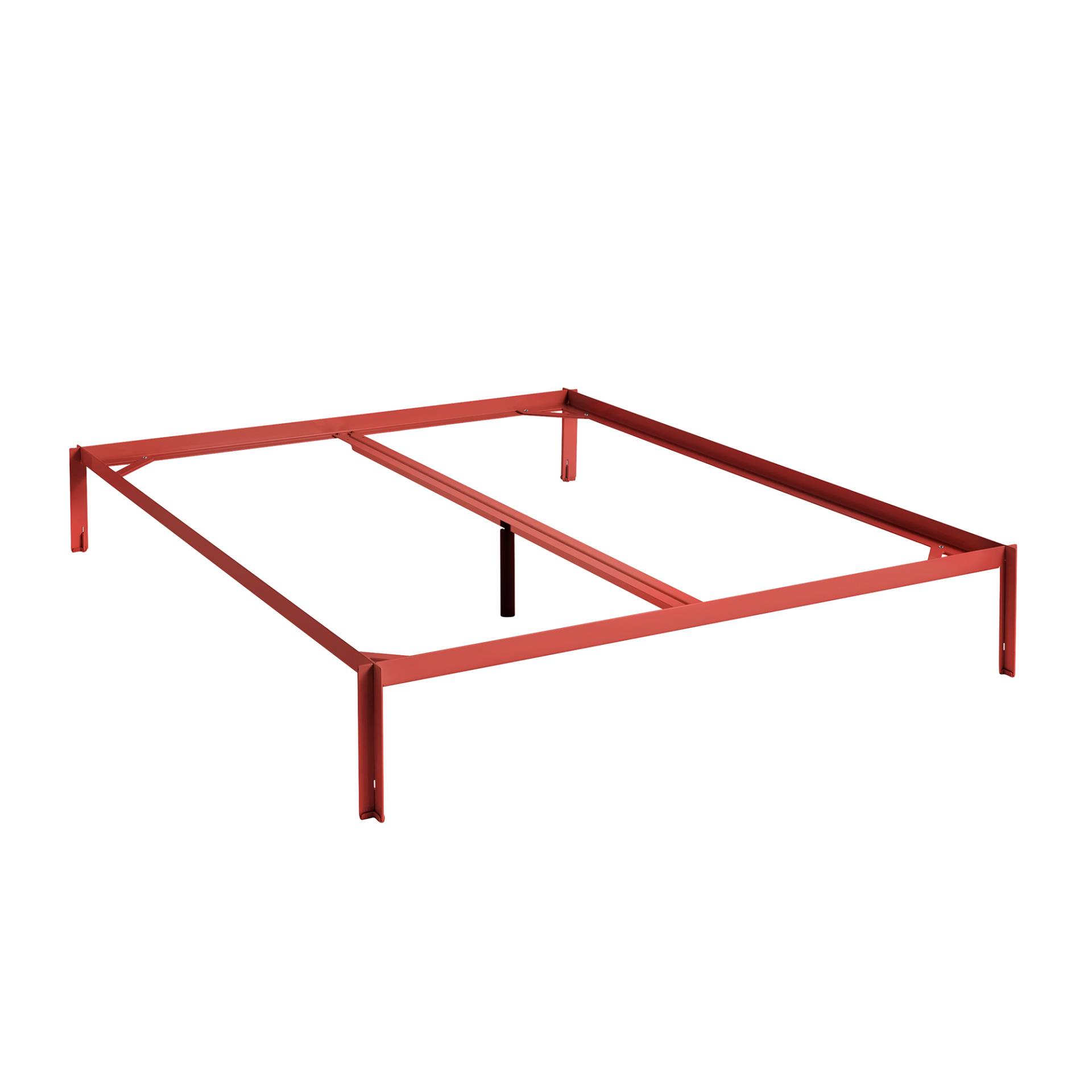 HAY - Connect Bettgestell 160x200cm - kastanien rot/pulverbeschichtet/LxBxH 209,4x169,4x30cm/ohne Matratze/ohne Lattenrost von HAY