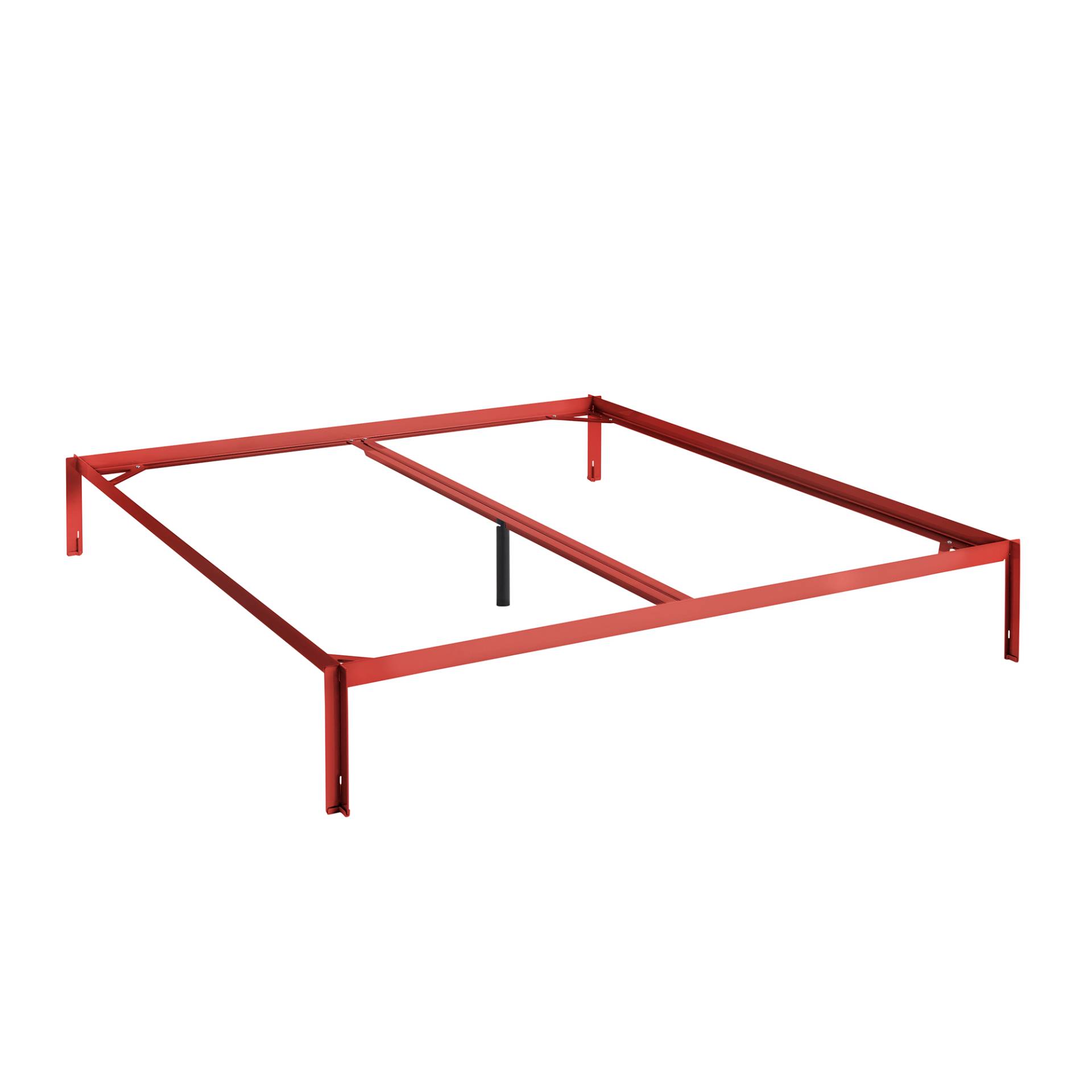 HAY - Connect Bettgestell 180x200cm - kastanien rot/pulverbeschichtet/LxBxH 209,4x189,4x30cm/ohne Matratze/ohne Lattenrost von HAY