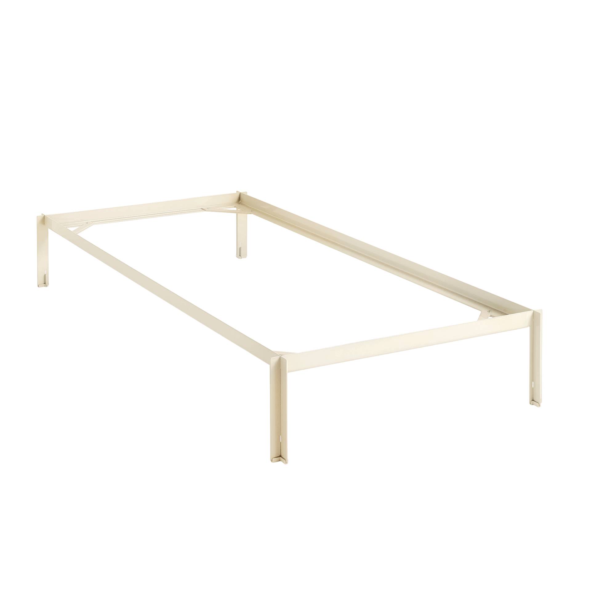 HAY - Connect Bettgestell 90x200cm - alabaster/pulverbeschichtet/LxBxH 209,4x99,4x30cm/ohne Matratze/ohne Lattenrost von HAY