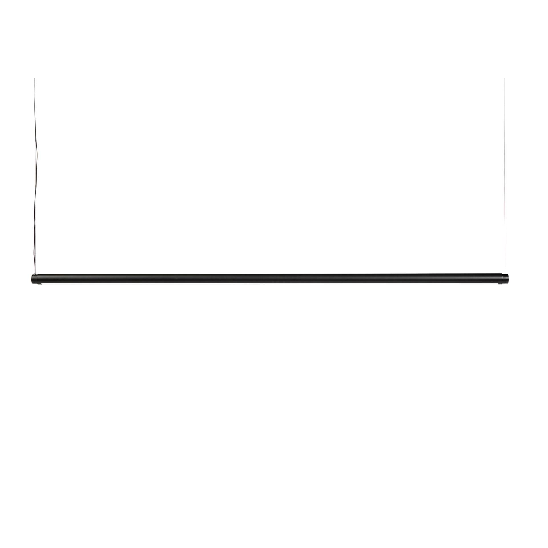 HAY - Factor Linear Directional LED Pendelleuchte - soft schwarz/nasslackiert/BxHxT 152x3,5x3,5cm/LED 38W/3500K/3600lm/CRI>90/dimmbar von HAY